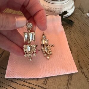Kate Spade Crystal and Gold Statement Earrings